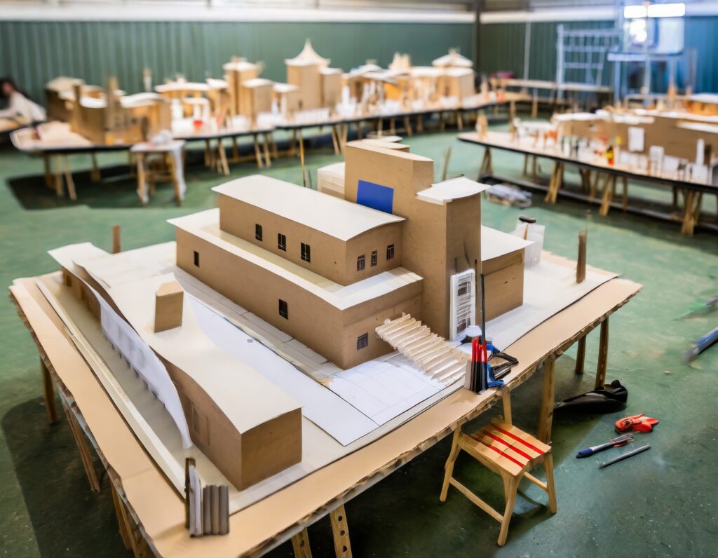 段ボールでの制作sample